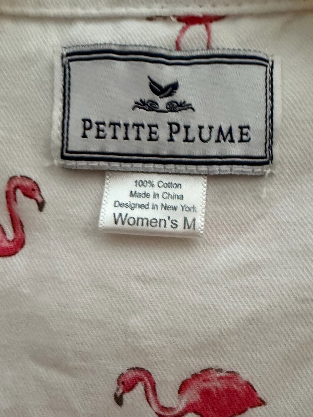 Petite Plume M Pink Flamingo 100% Cotton Short Sleeve Pajama Set - Picture 8 of 9